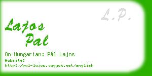 lajos pal business card